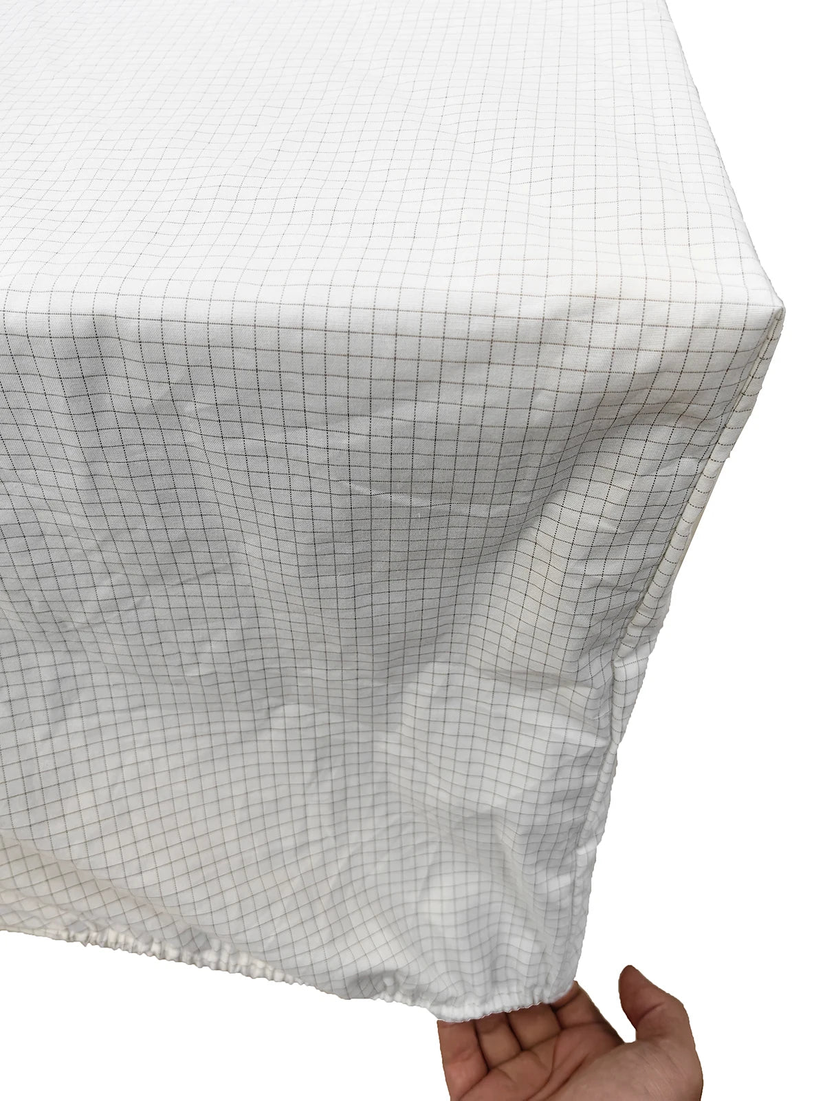 10% Silver Fiber Grounding for Earthing Sheet 90% Cotton Plaid Flat Sheet for Better Bed Sleeping Therapy for Hotel Hospital Use