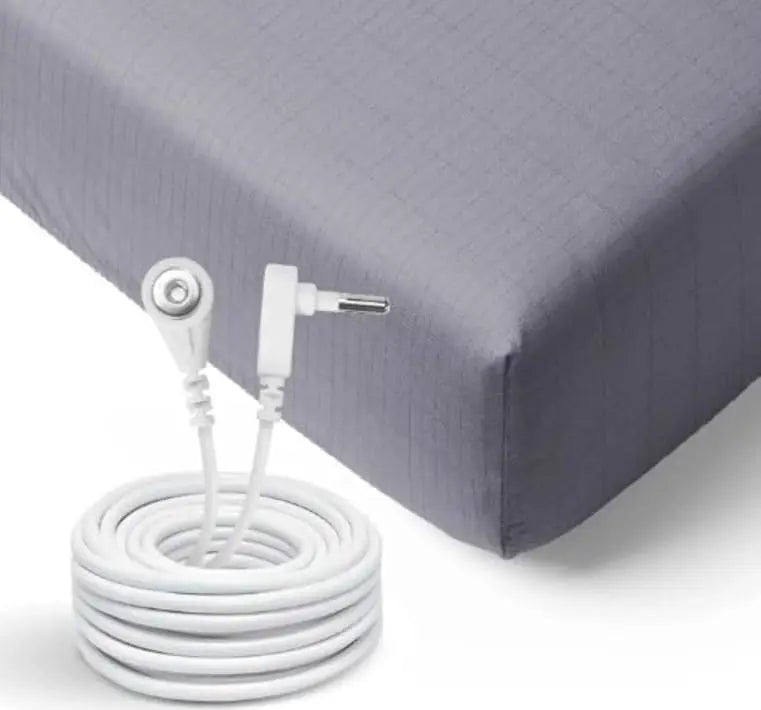 Wholesale Organic Cotton Queen Size Conductive Bed Sheets Kit Grounding for Earthing for Pain Relief Sleep Fitted & Flat Sheets