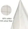 10% Silver Fiber Grounding for Earthing Sheet 90% Cotton Plaid Flat Sheet for Better Bed Sleeping Therapy for Hotel Hospital Use