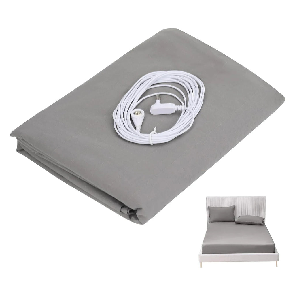 Wholesale Organic Cotton Queen Size Conductive Bed Sheets Kit Grounding for Earthing for Pain Relief Sleep Fitted & Flat Sheets